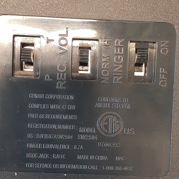 Metropolis Conair Rotary Push Button Style Phone With 2Wire DSL Filter - Picture 10 of 16